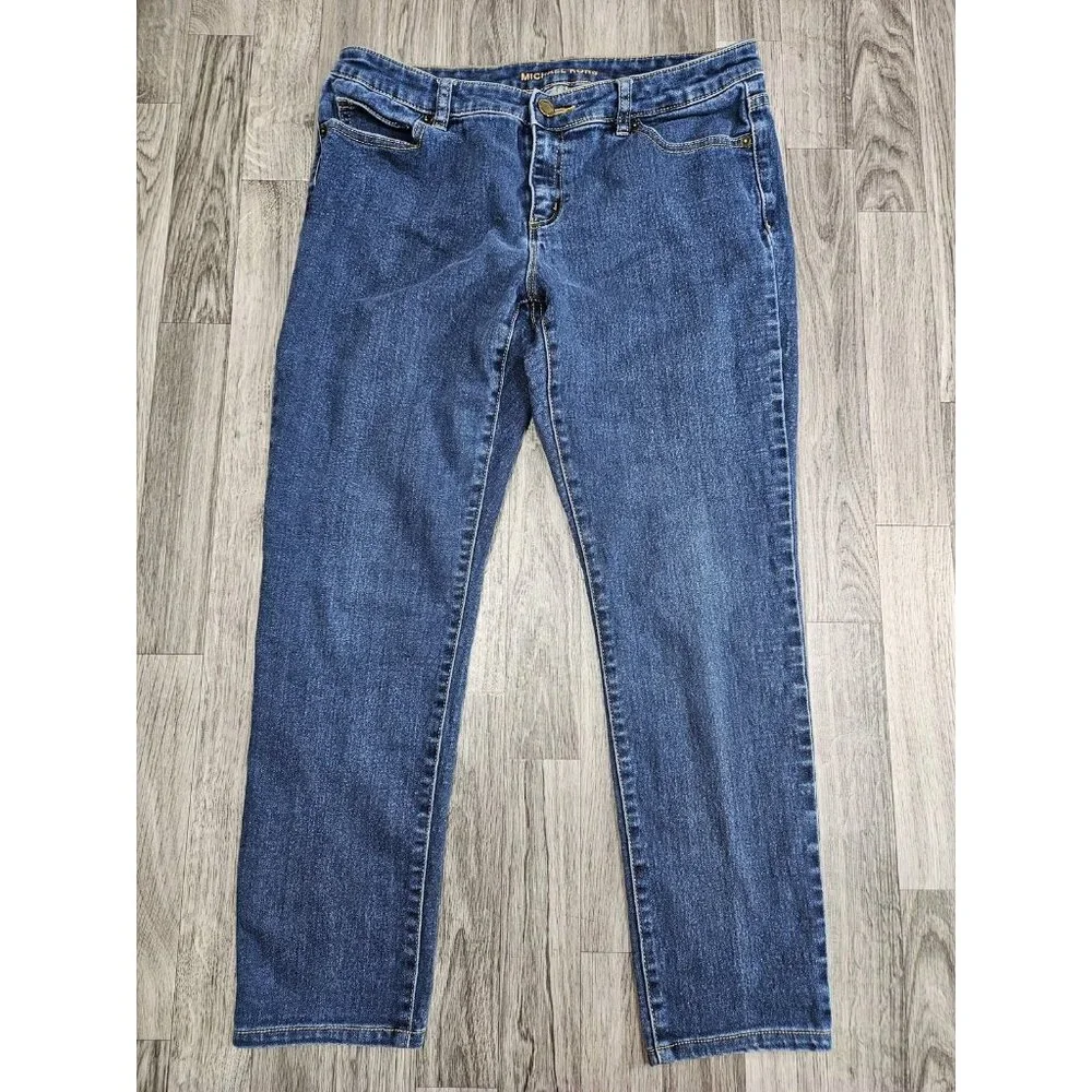 Michael‎ Kors Jeans Womens 10 Blue Skinny Denim Pants Stretch Classic Style